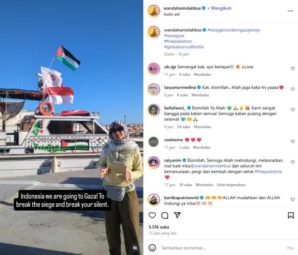 Wanda Hamidah Berlayar ke Gaza: Artis Indonesia yang Tembus Blokade Israel